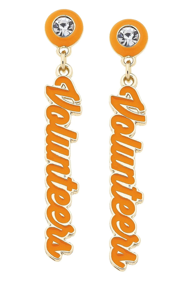Tennessee Volunteers Script Enamel Earrings