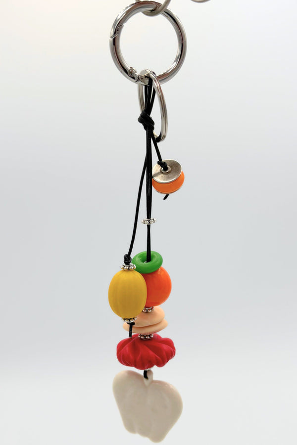Theria Colorful Handmade Beaded Handbag Charm Keychain Accessory