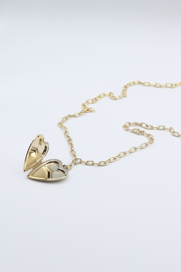 Timeless Locket Necklace on Long Gold Chain