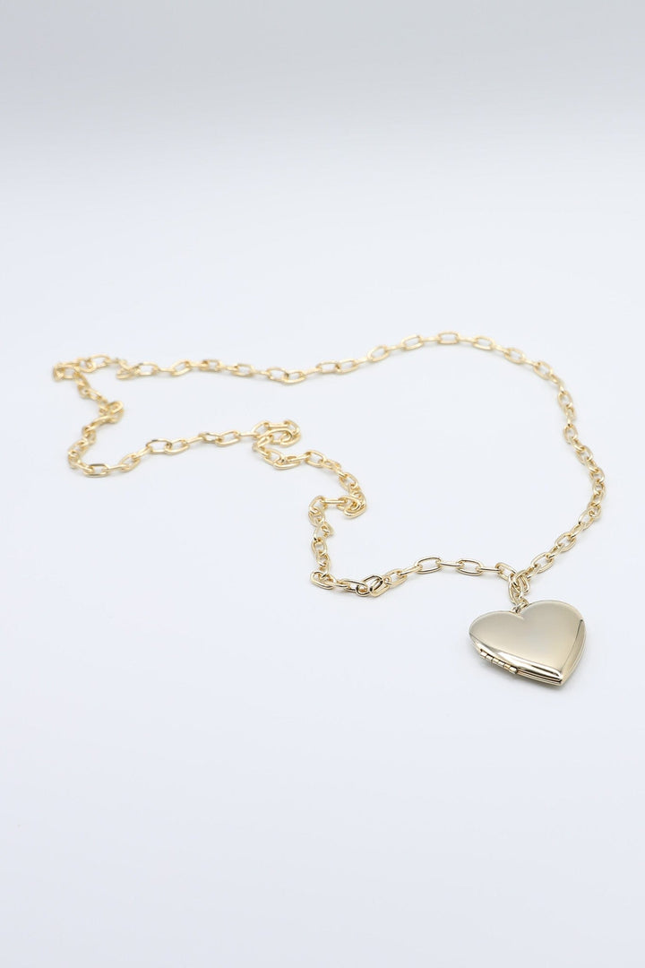 Timeless Locket Necklace on Long Gold Chain