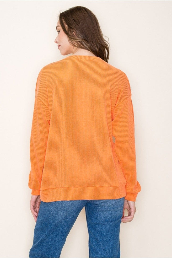 Tres Bien Tennessee Ribbed Graphic Long Sleeve Top