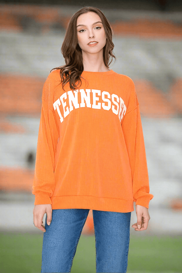Tres Bien Tennessee Ribbed Graphic Long Sleeve Top