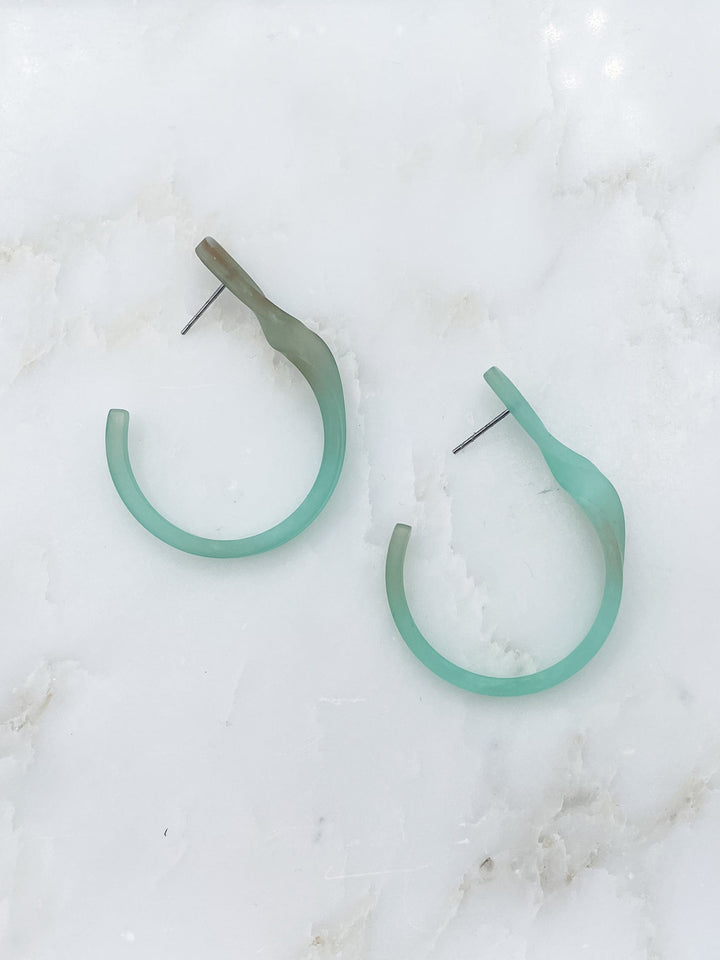 Twisted Acrylic Hook Earrings