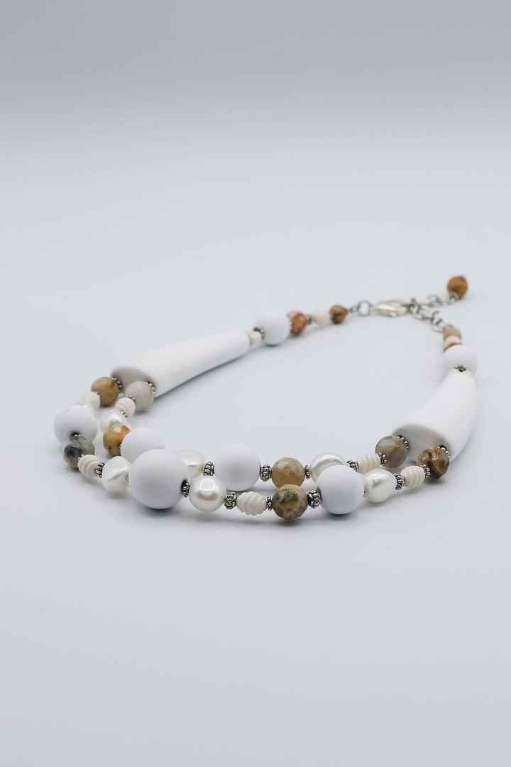 Two Strand Necklace with Freshwater Pearls