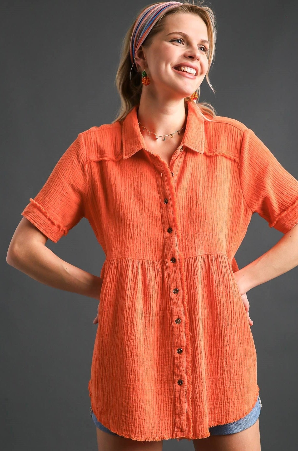 Button-Front Tunic