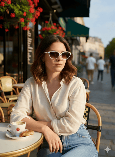 Vintage French  Giacomo Cat Eye Shaped Sunglasses for Women