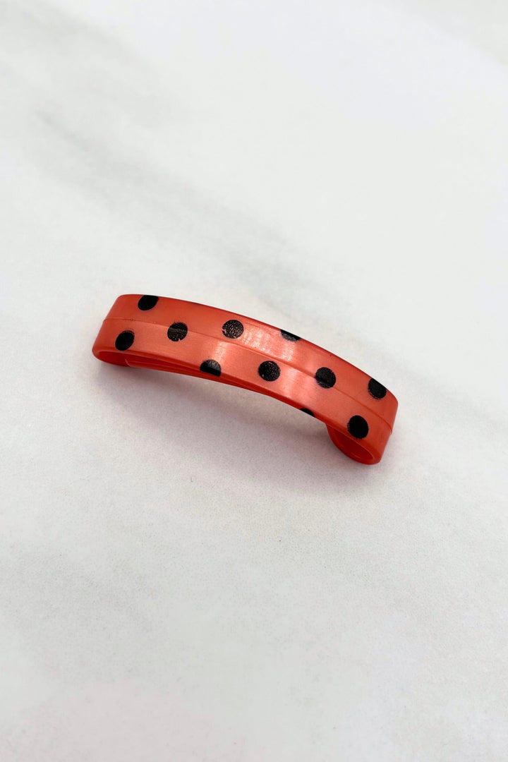Vintage French Mini Polka Dot Hair Barrettes (Set of Two)