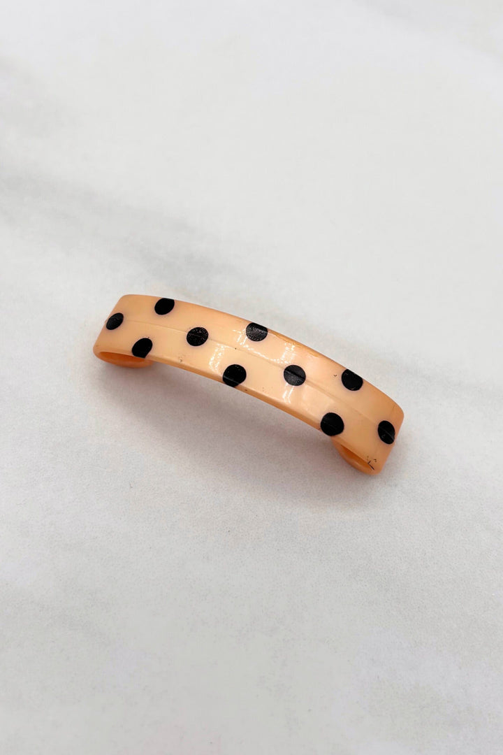 Vintage French Mini Polka Dot Hair Barrettes (Set of Two)