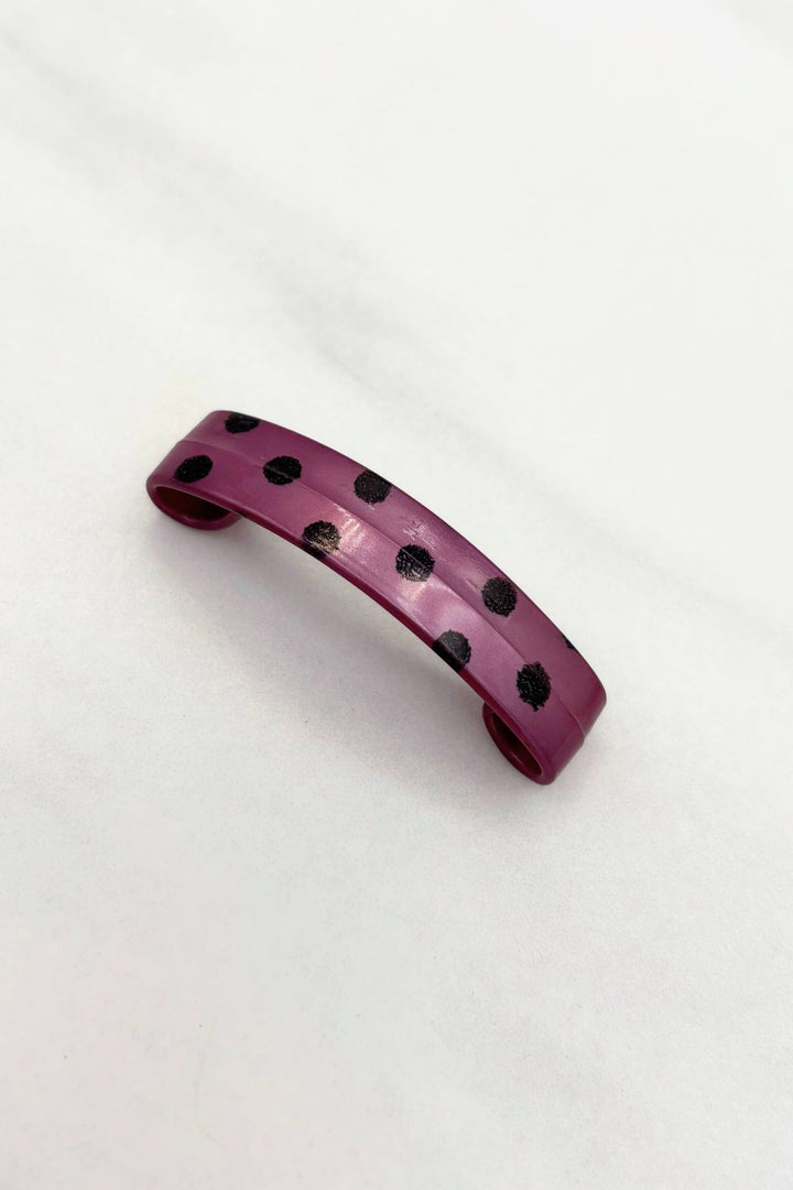 Vintage French Mini Polka Dot Hair Barrettes (Set of Two)