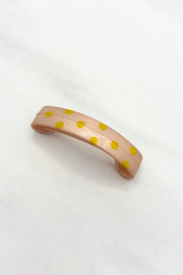 Vintage French Mini Polka Dot Hair Barrettes (Set of Two)