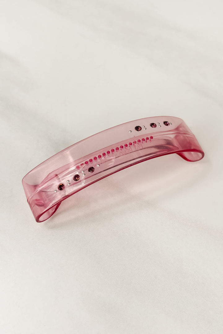 Vintage French Transparent Crystals Hair Barrettes (Set or Single)