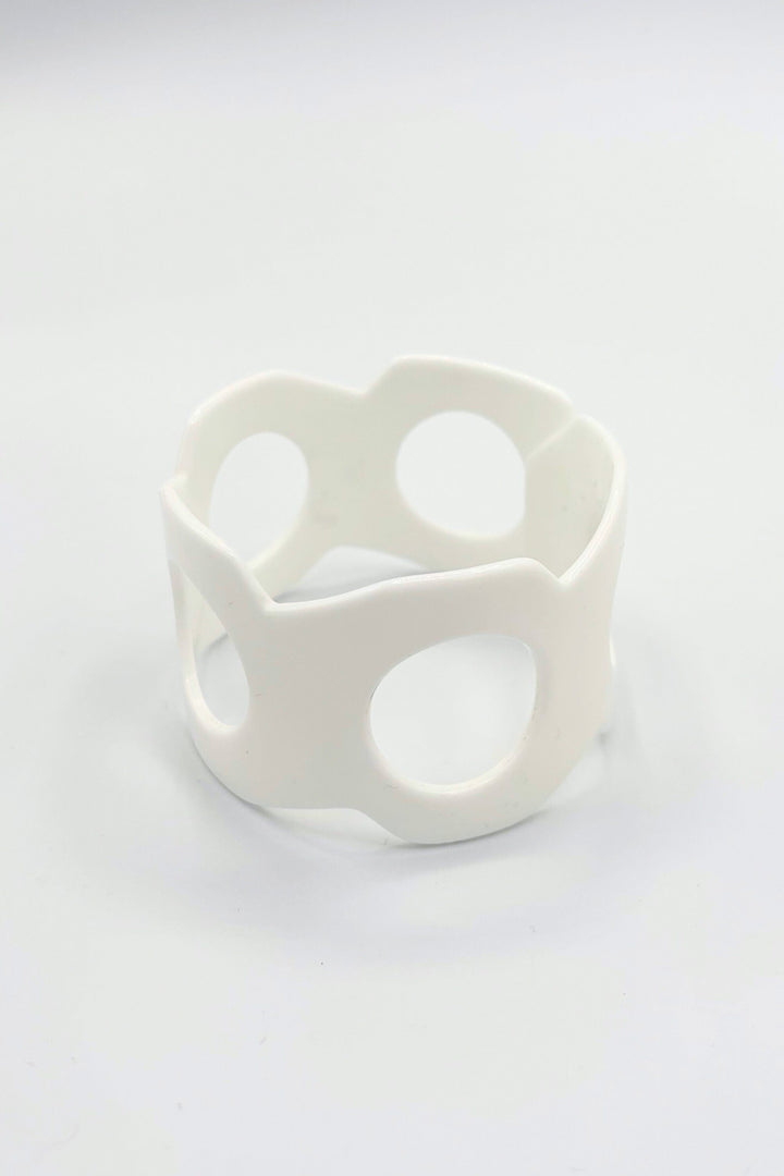 Vintage Italian Chunky Mod Chain Link Style Plexi Bangle Bracelet