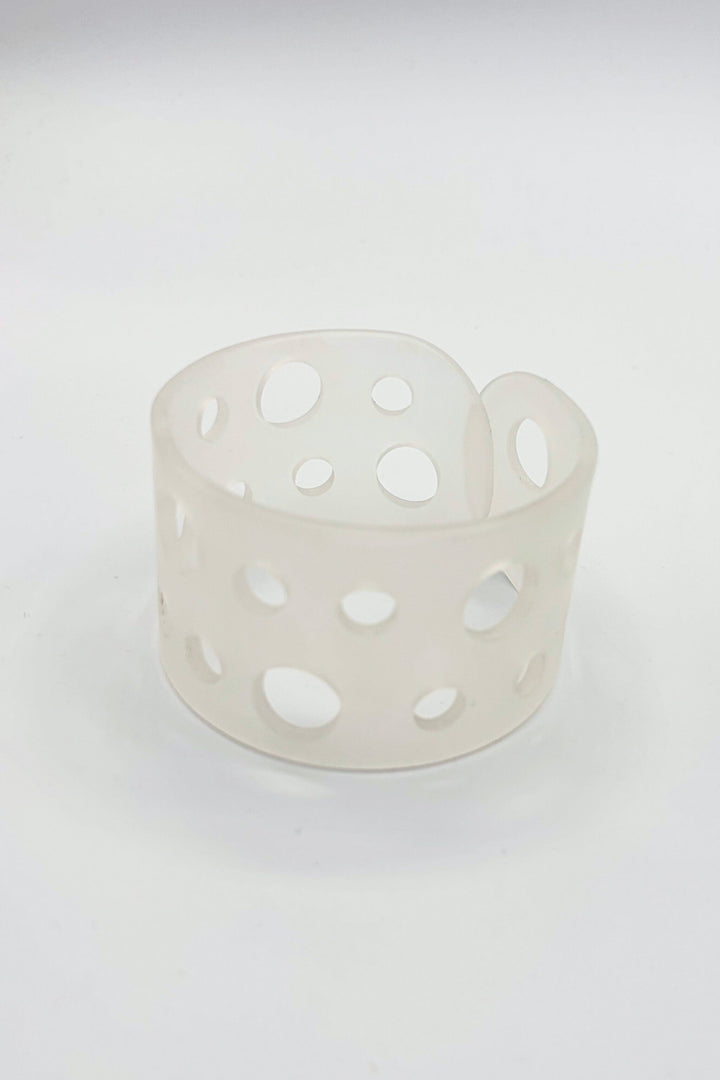 Vintage Italian Curved Edge Hole Bangle Bracelet