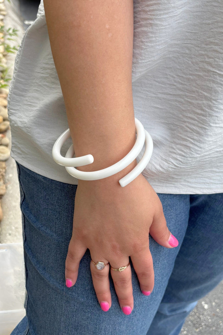 Vintage Italian Plexi 8mm Thick Wrap Bracelet