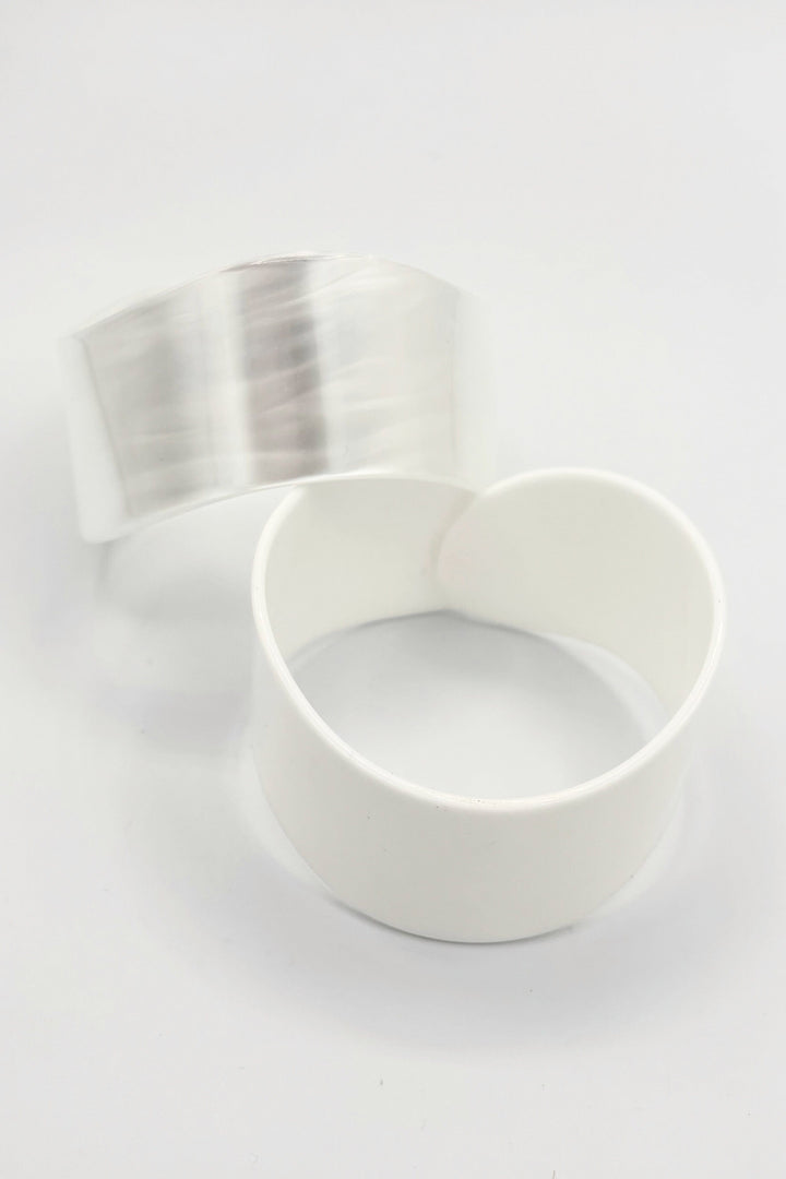 Vintage Italian Plexi Soft Wave Curved Edge Bangle Bracelet