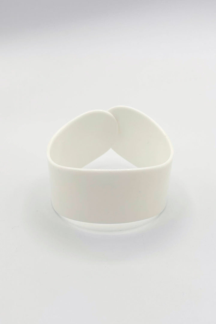 Vintage Italian Plexi Soft Wave Curved Edge Bangle Bracelet