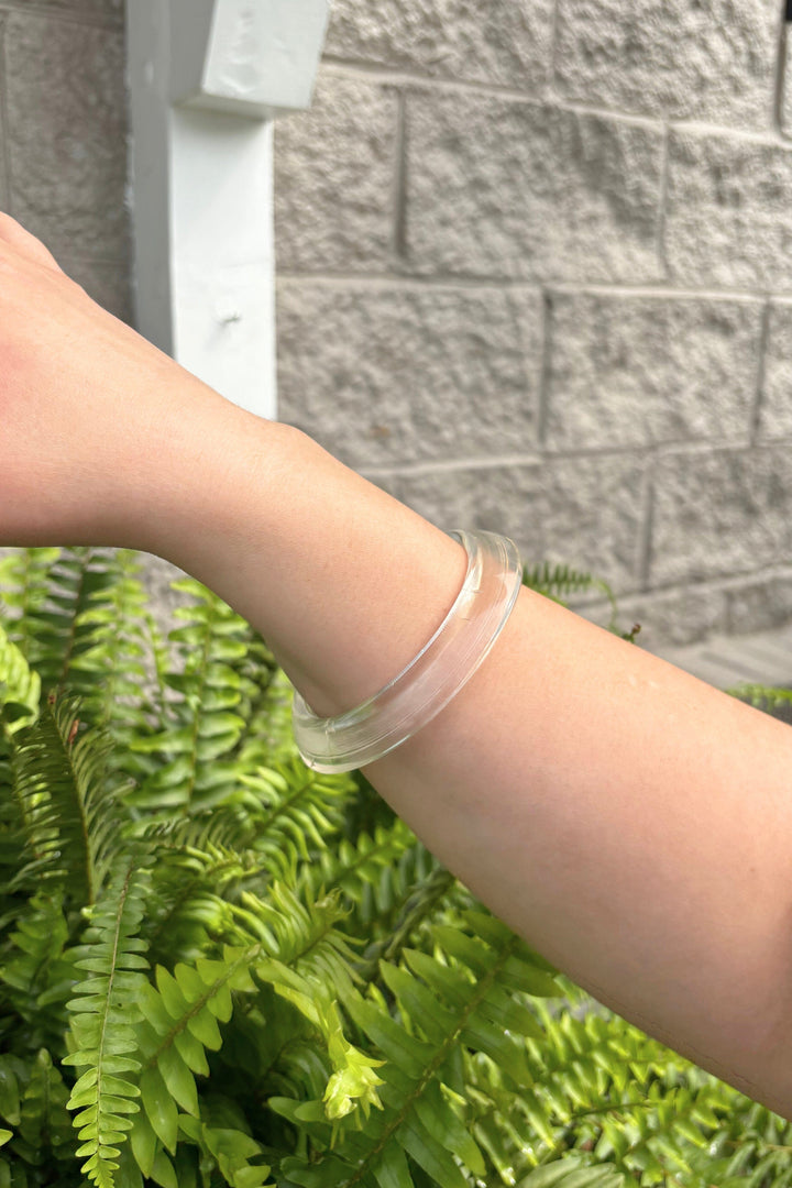 Vintage Italian Simple Tapered Plexi Bangle Bracelet