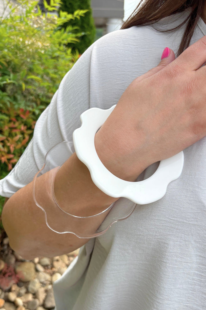 Vintage Italian Wide Flower Bangle Bracelet