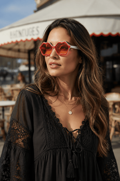 Vintage Lip Shaped Retro Sunglasses