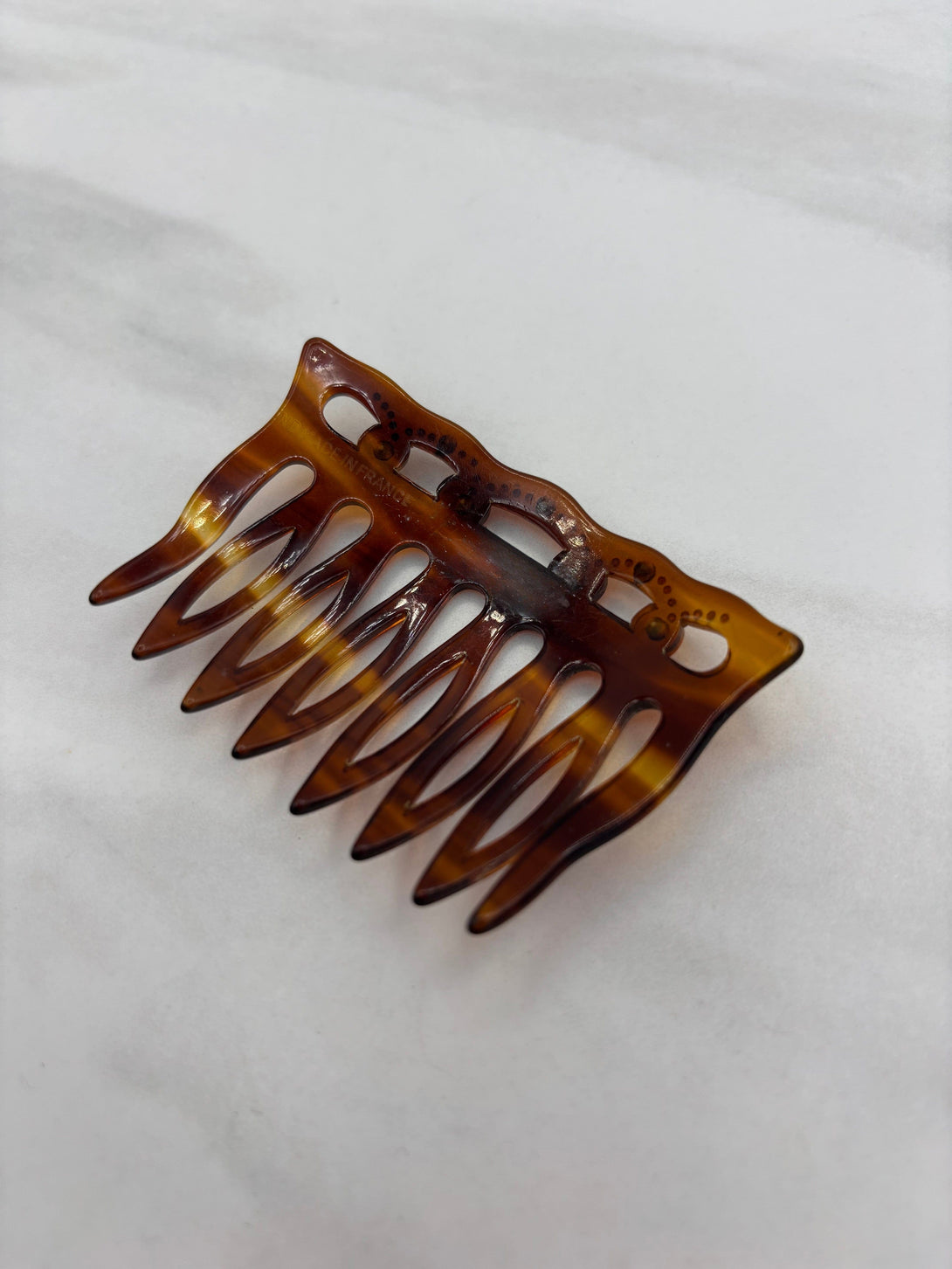 Vintage Multi Size Crystal Studded Tortoise Shell Wide Tooth Hair Comb