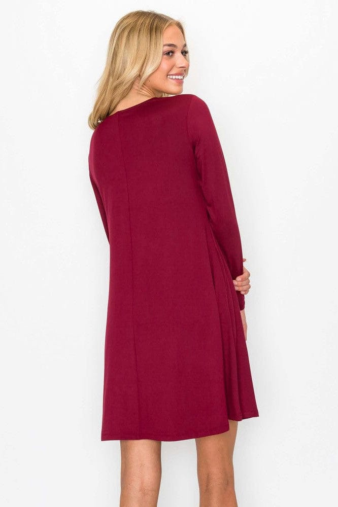 Women’s Solid Colored Long A-Line Dress