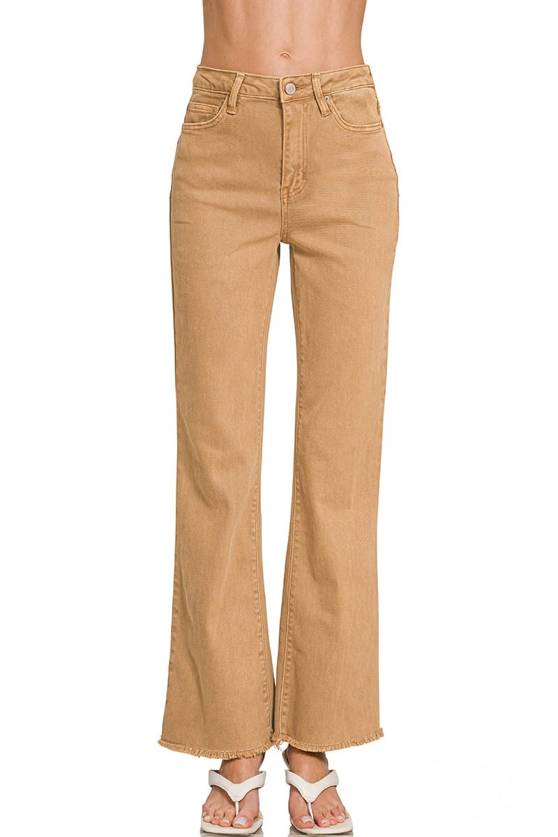 JEANAページ Zenana Washed Fraid Widepants 28` | Apparel Bottoms Denim