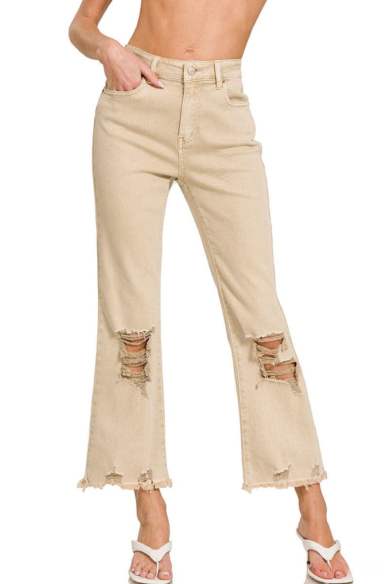 [MONOHA] / ☆ 25SS Linen straight-leg jeans / ivory NYDJ's Waist-Match™ Marilyn Straight Jeans: Ultimate Comfort