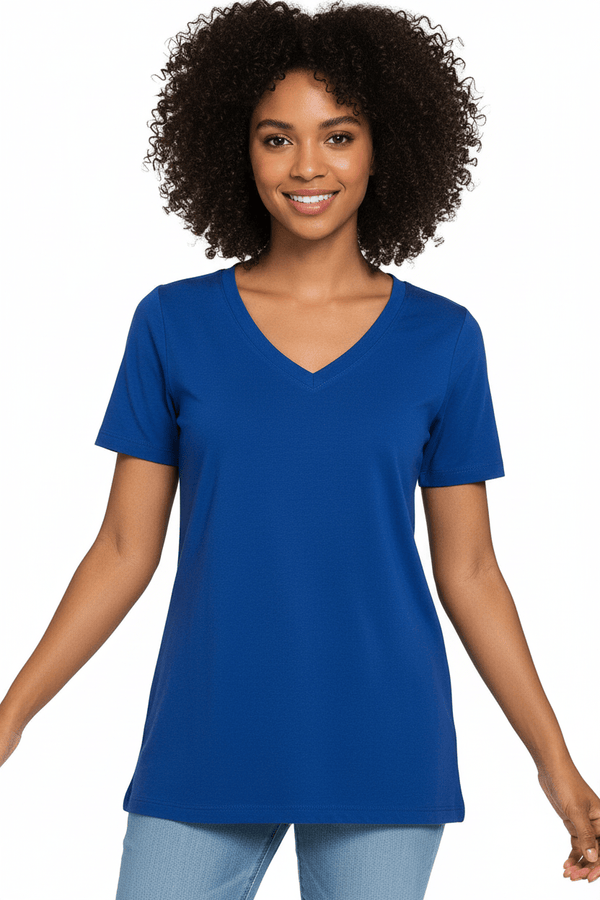 Zenana Basic V-Neck Short Sleeve T-Shirt