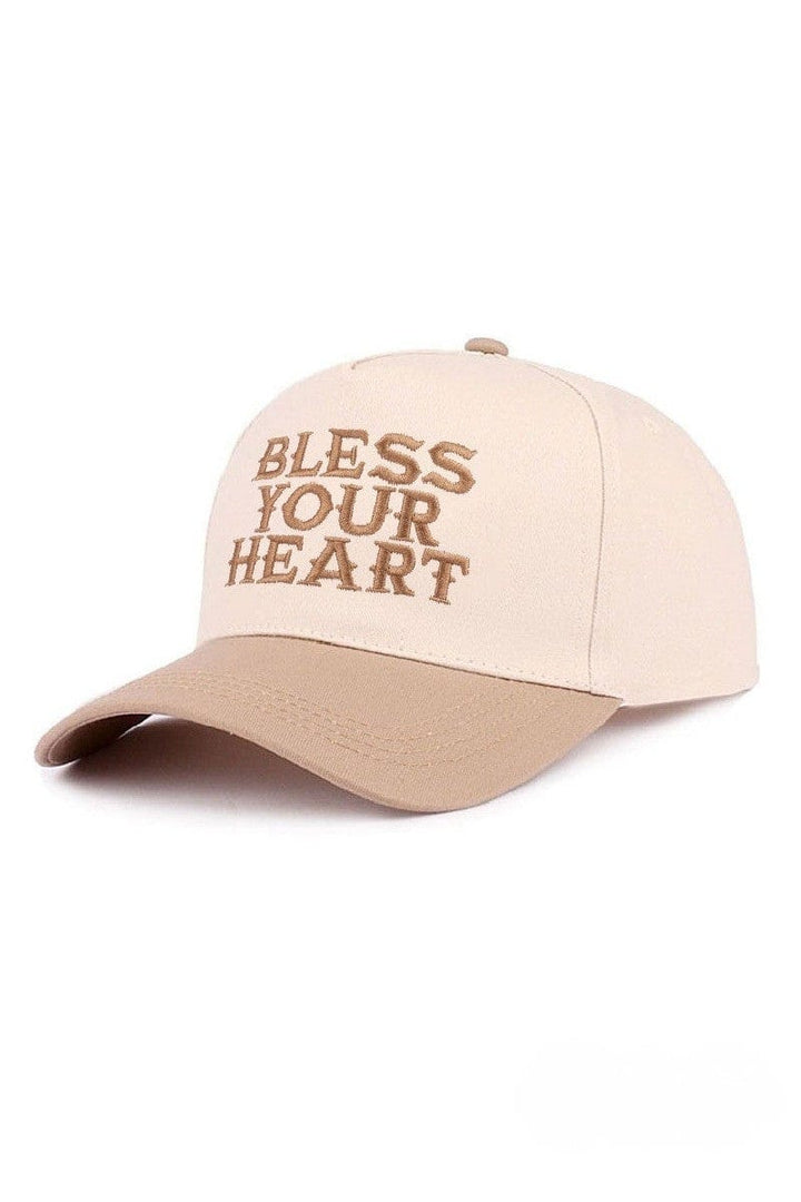 Zenana Bless Your Heart Embroidered Two-Tone Canvas Baseball Cap