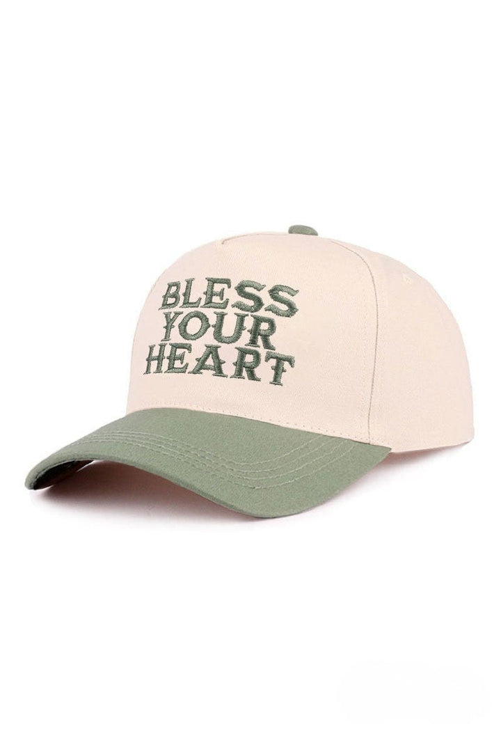 Zenana Bless Your Heart Embroidered Two-Tone Canvas Baseball Cap