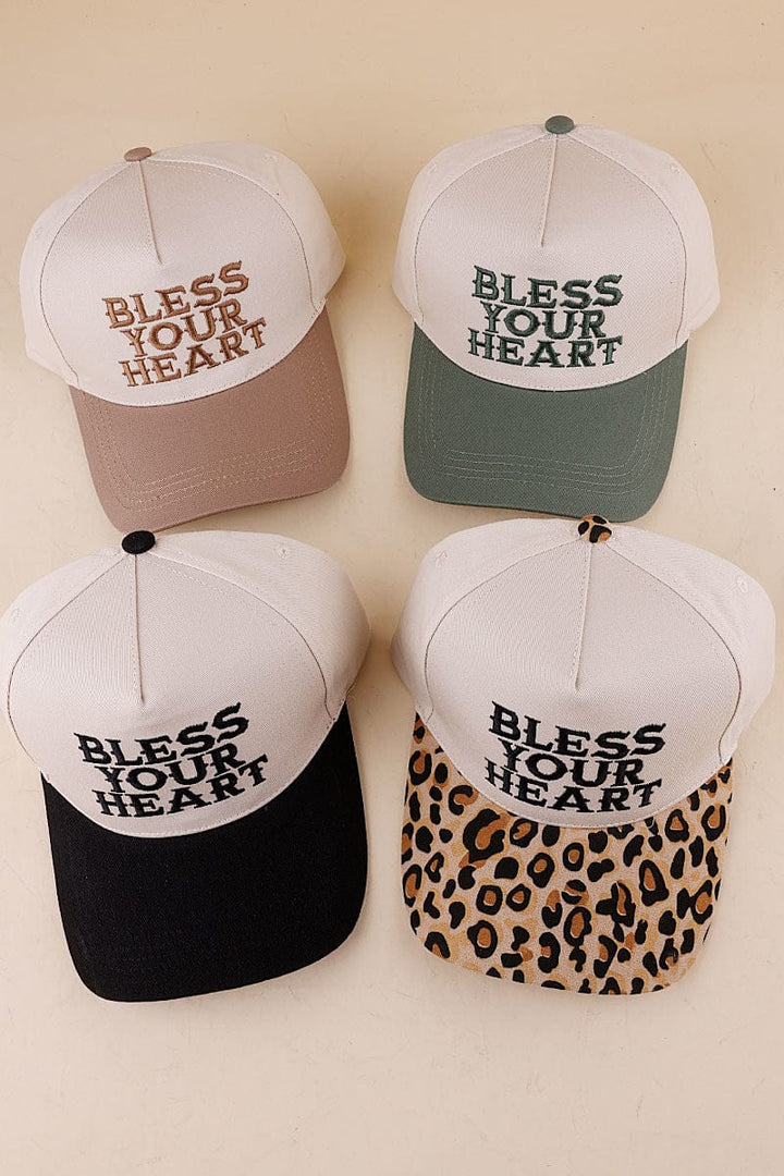Zenana Bless Your Heart Embroidered Two-Tone Canvas Baseball Cap