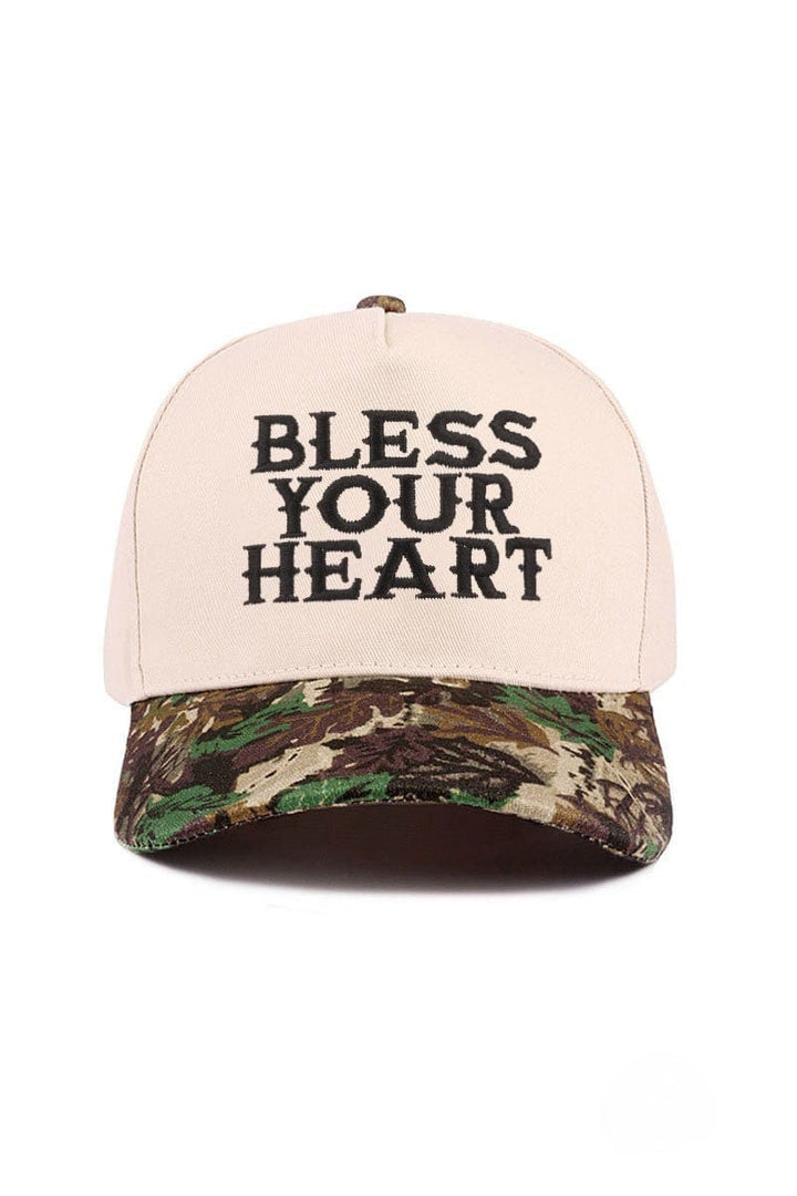 Zenana Bless Your Heart Embroidered Two-Tone Canvas Baseball Cap