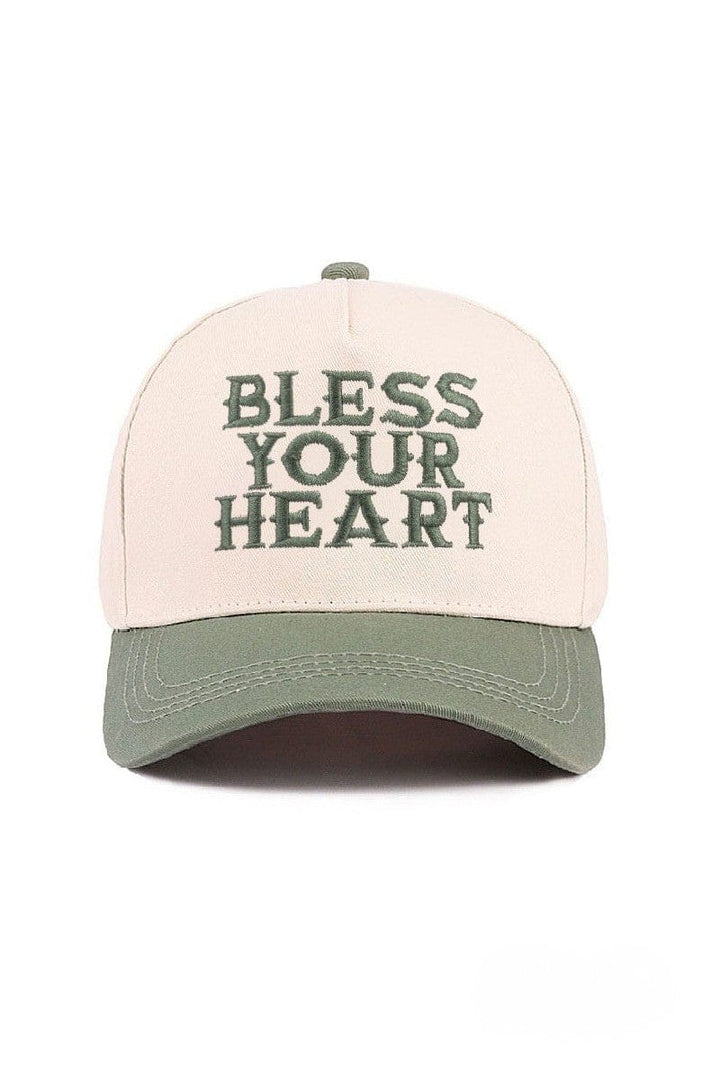Zenana Bless Your Heart Embroidered Two-Tone Canvas Baseball Cap