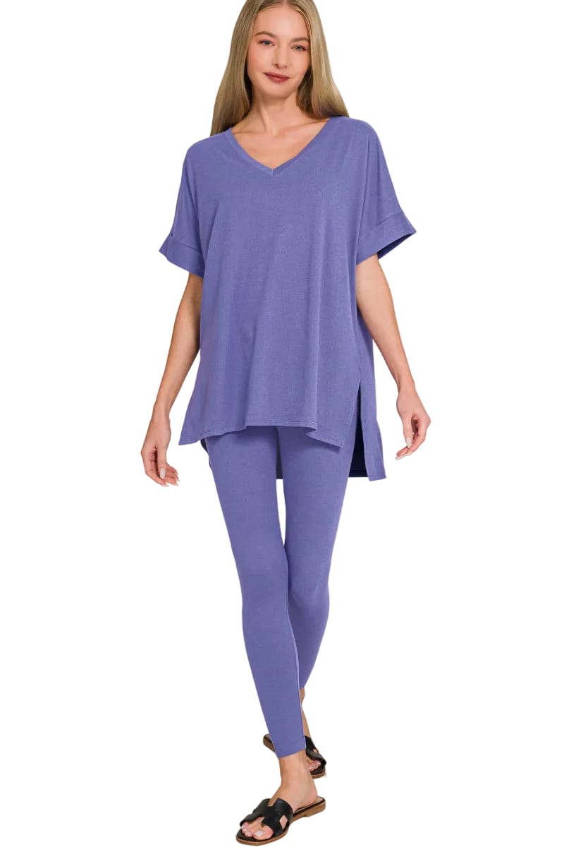 Zenana Microfiber Loungewear Set | Top & Leggings 2-Piece – jfybrand