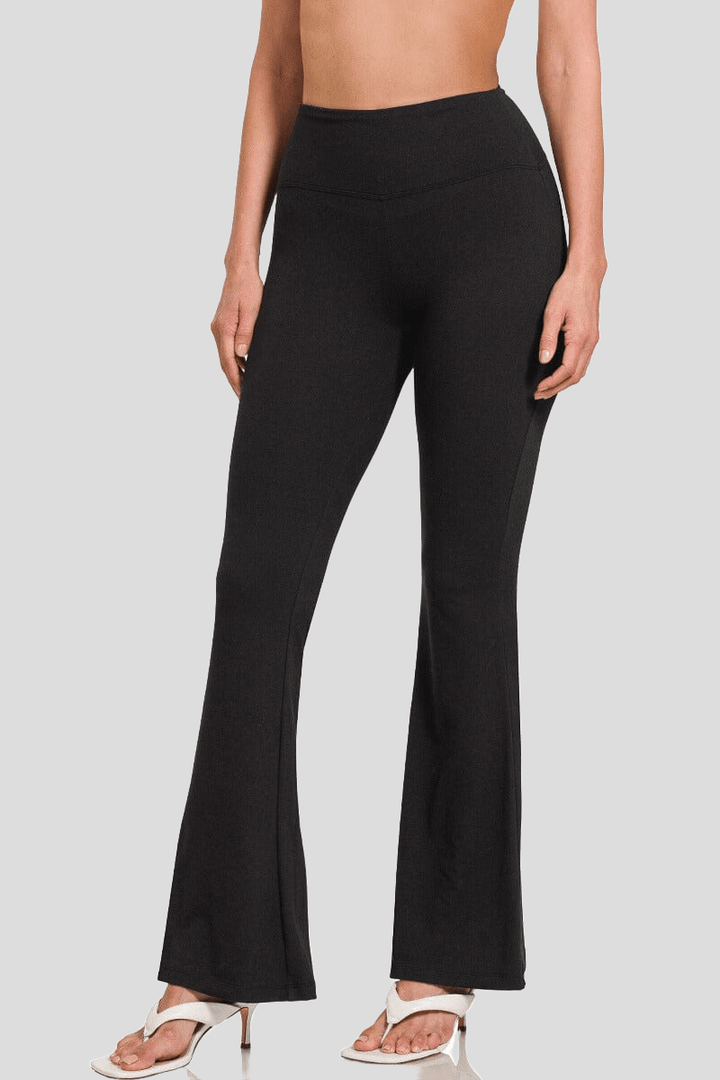 Zenana Buttery Soft Flare Leg High Waist Yoga Pants