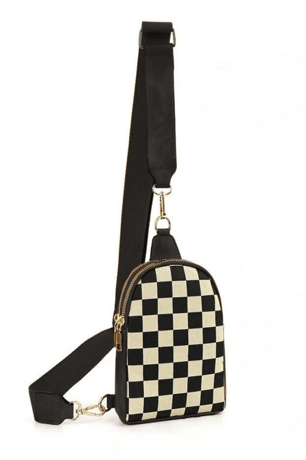 Zenana Checkered Crossbody Sling Bag with Adjustable Strap