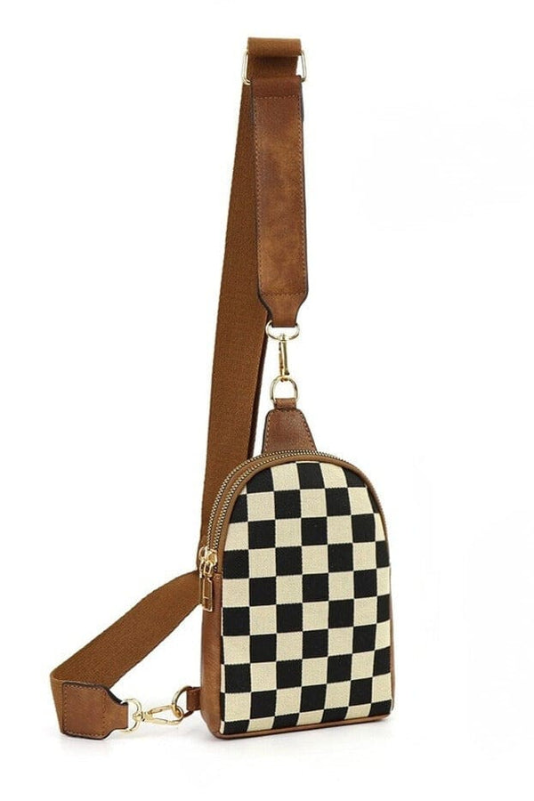 Zenana Checkered Crossbody Sling Bag with Adjustable Strap