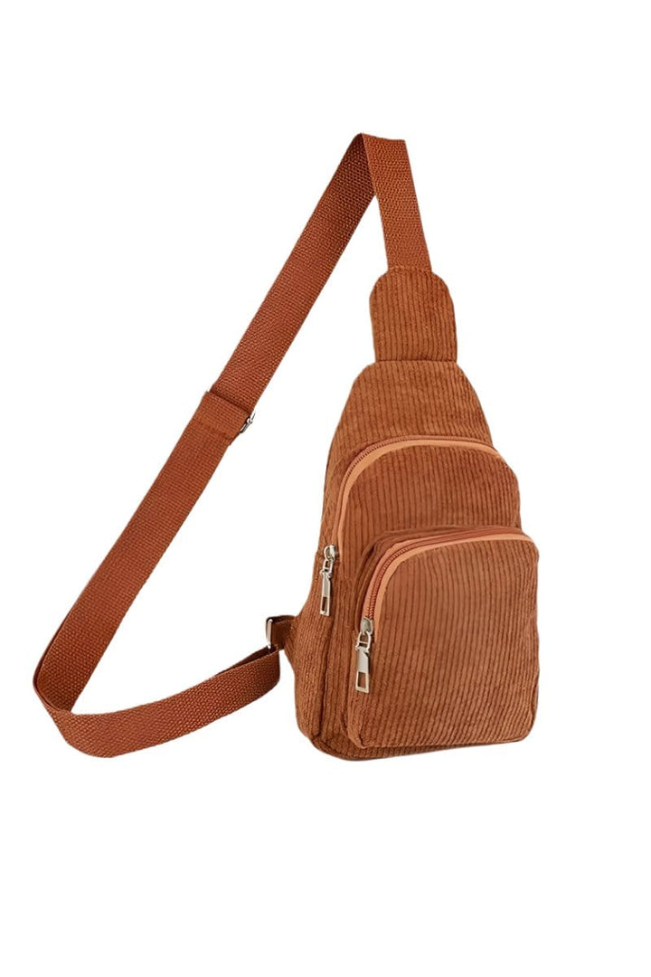 Zenana Corduroy Vintage Double Pocket Crossbody