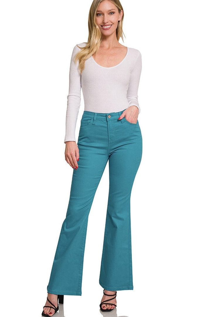 Zenana High Rise Bootcut Colored Jeans