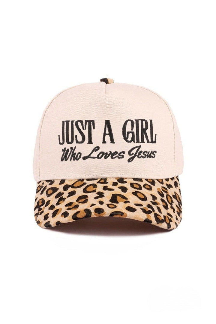 Zenana Just A Girl Who Loves Jesus Two Tone Canvas Baseball Cap