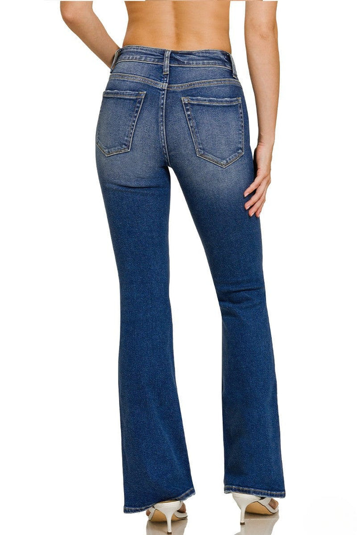 Zenana Mid Rise Dark Wash Bootcut Denim Jeans