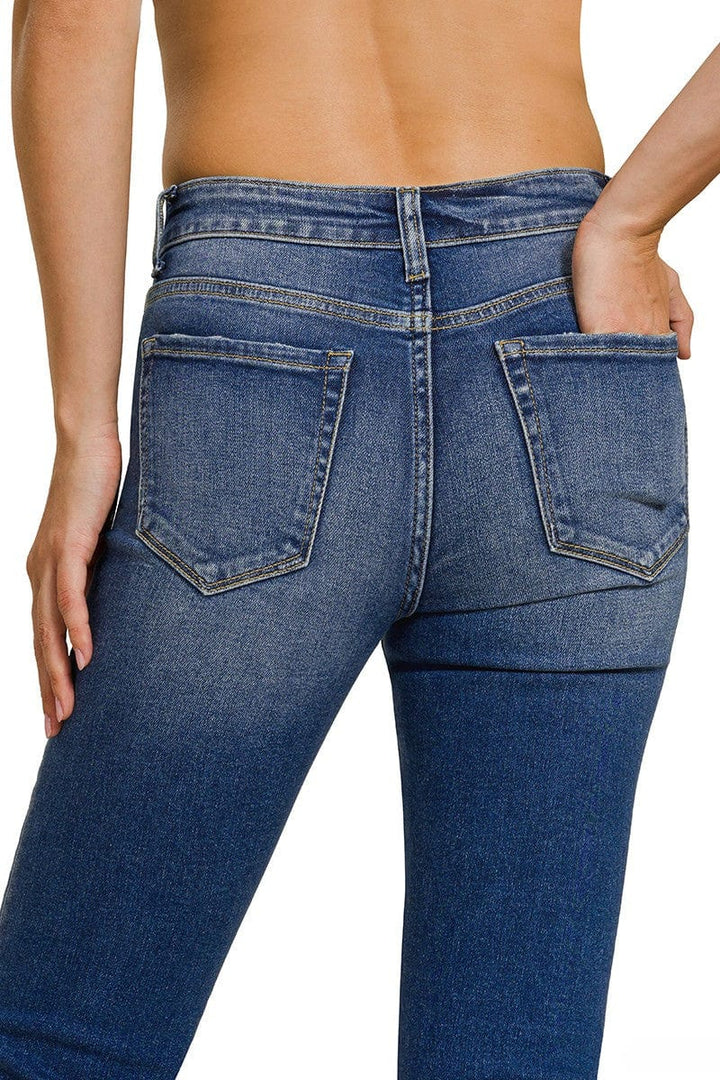 Zenana Mid Rise Dark Wash Bootcut Denim Jeans