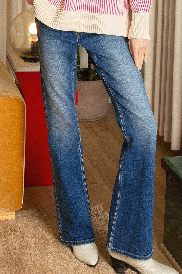 Zenana Mid Rise Dark Wash Bootcut Denim Jeans
