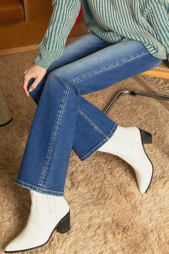 Zenana Mid Rise Dark Wash Bootcut Denim Jeans