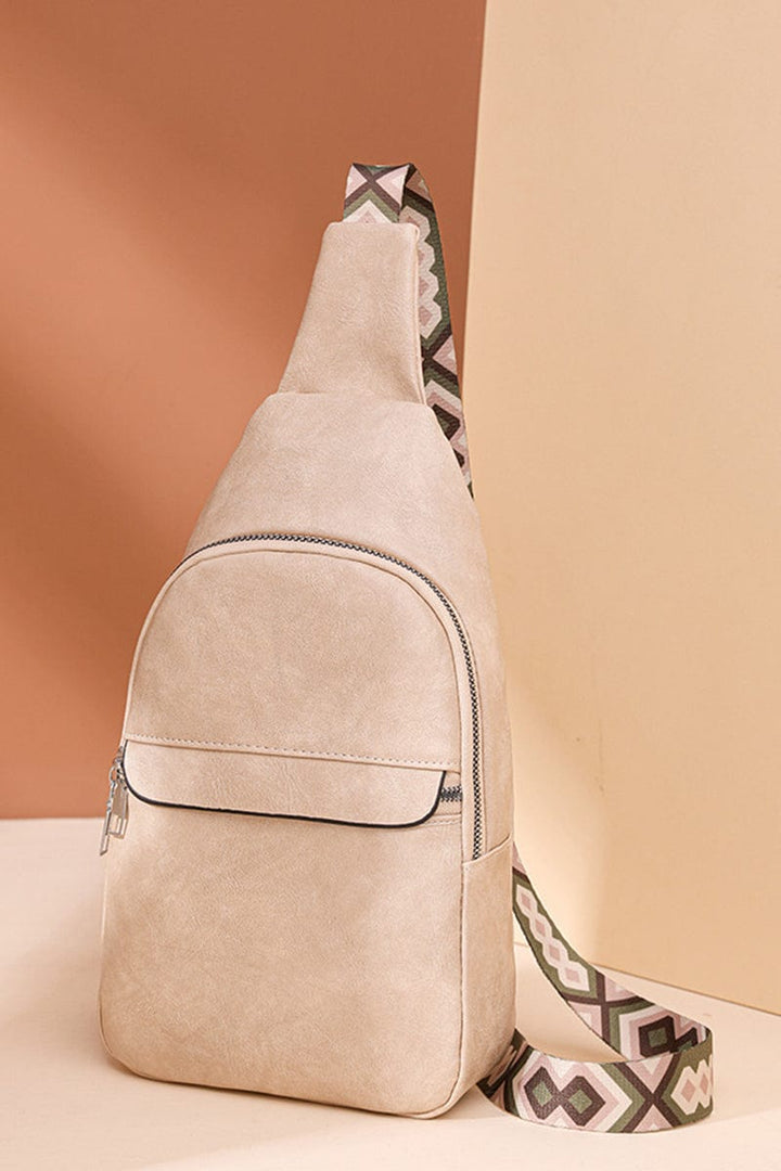 Zenana Patterned Guitar Strap Crossbody Chest Sling Bag