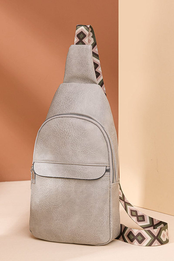 Zenana Patterned Guitar Strap Crossbody Chest Sling Bag