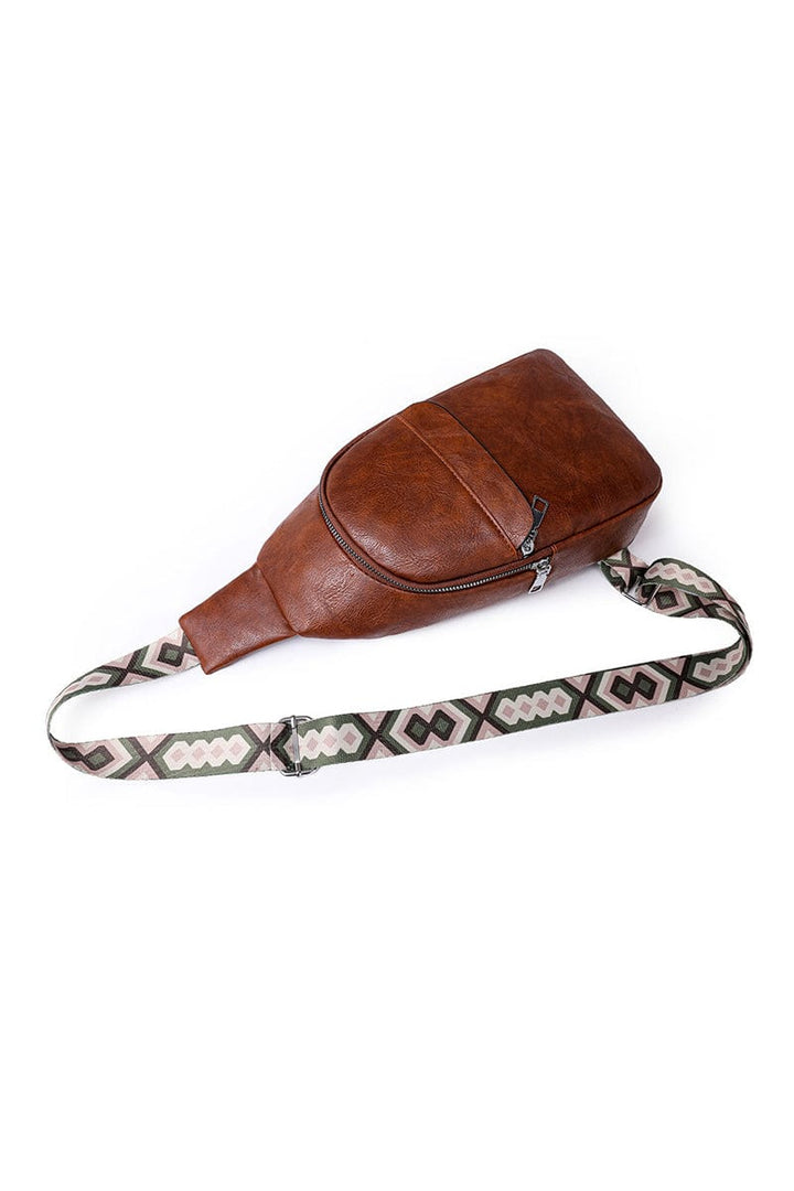 Zenana Patterned Guitar Strap Crossbody Chest Sling Bag