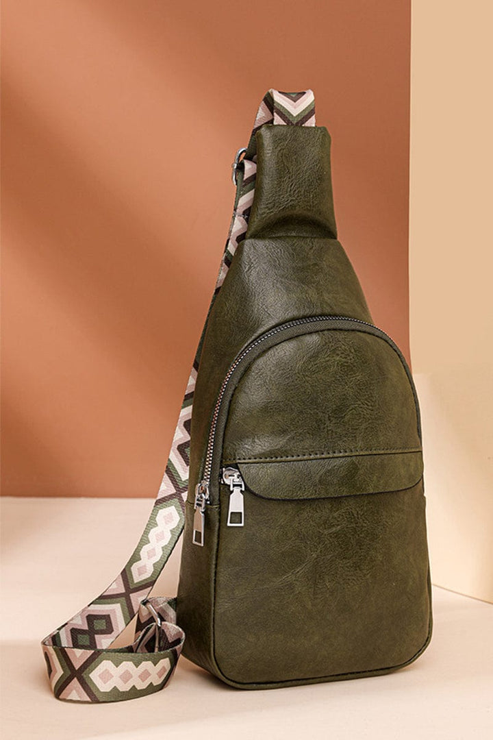 Zenana Patterned Guitar Strap Crossbody Chest Sling Bag