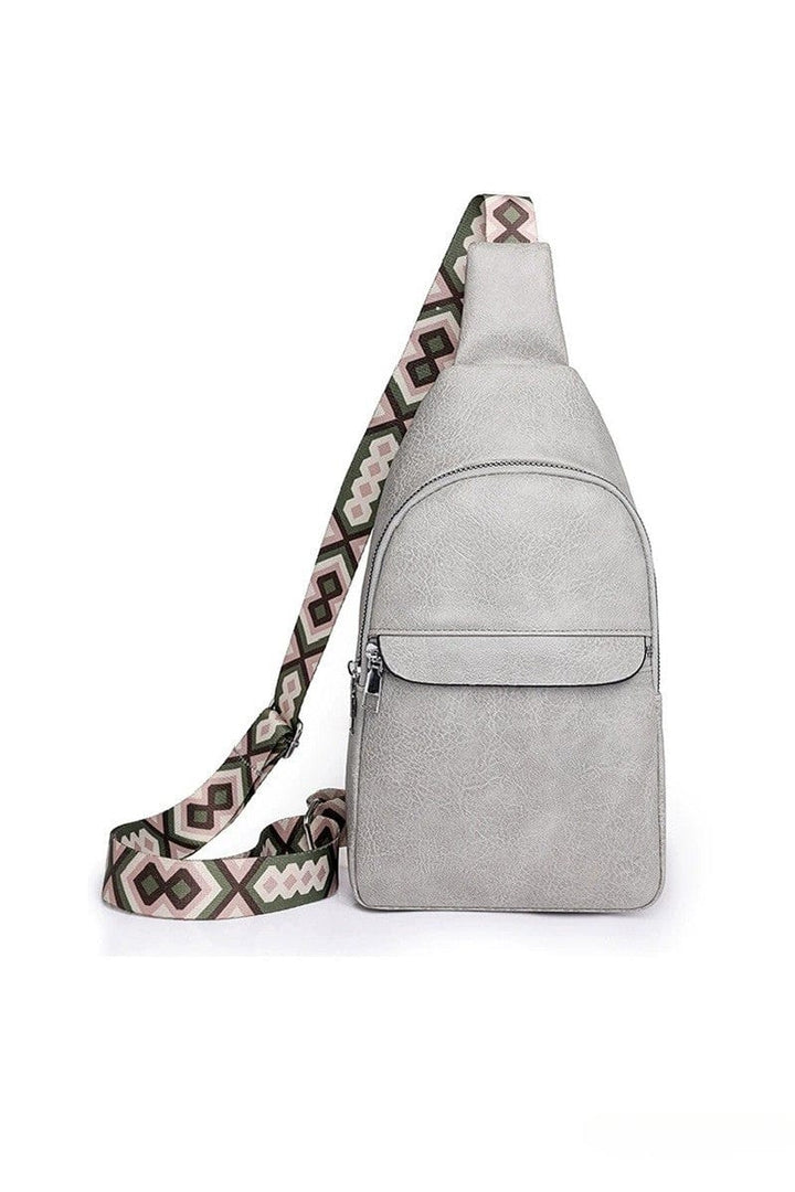 Zenana Patterned Guitar Strap Crossbody Chest Sling Bag