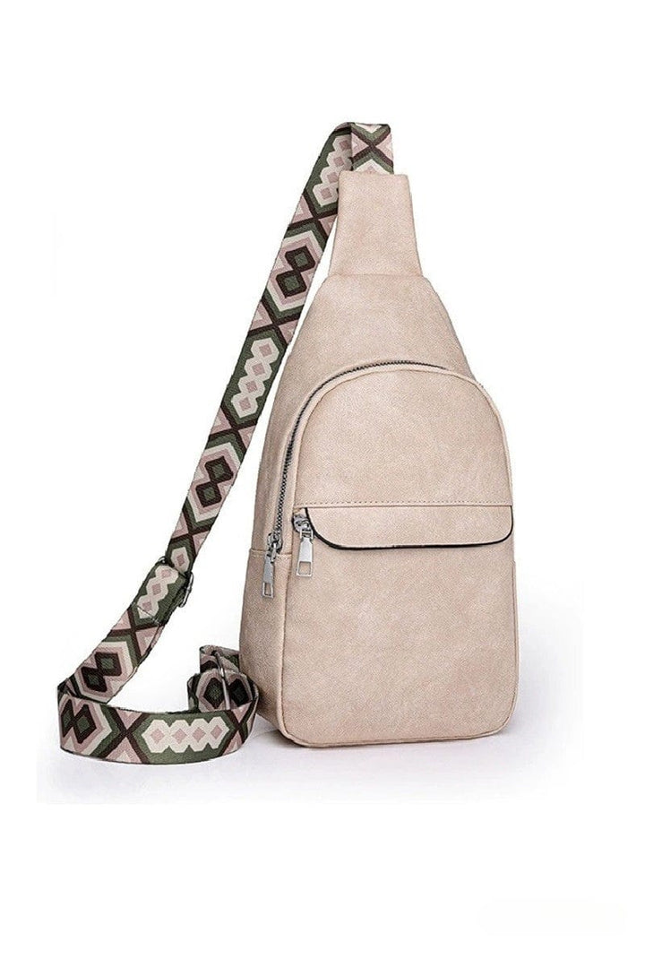 Zenana Patterned Guitar Strap Crossbody Chest Sling Bag